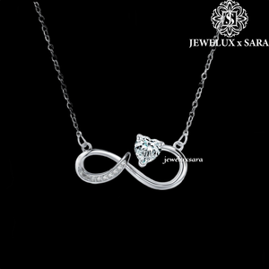 Collier tendance en argent avec pendentif brillant en moissanite pour femme, idéal pour les mariages, les fiançailles, les fêtes et le bureau - Product Image 3