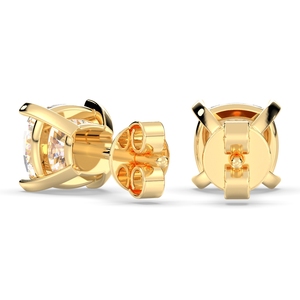 ต่างหูเพชรเลี้ยงในห้องปฏิบัติการ 2.2 กะรัต แบบเกลียวหลังทองคำแท้ 14K จากโรงงาน REYRS ราคาขายส่ง เหมาะสำหรับใส่ทุกวัน เครื่องประดับคุณภาพสูง - Product Image 4
