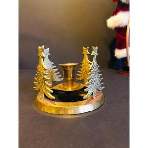 Christmas <b>Tree</b> Shape Brass Candle Stand Round Home Decoration for Holiday <b>Tabletop</b> Use Latest Arrival Candle Holder Top Quality - Product Image 4