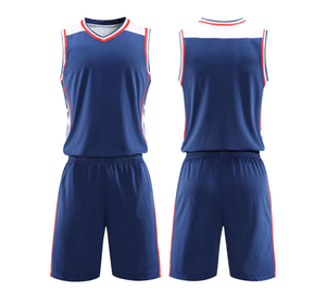 Ensemble d'uniformes de basketball de haute qualité 100 % polyester, maillot et short d'équipe respirants et légers, vêtements de sport pour hommes adultes grandes tailles - Product Image 5