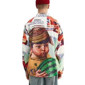 Chemises Hawaïennes pour Hommes, Blouse en Soie Satinée Personnalisée pour l'Été, Manches Longues, Séchage Rapide, Chemise à Boutons pour la Plage - Product Image 3