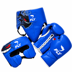 Pink Fly Professional <b>Boxing</b> <b>Sparring</b> <b>Set</b> Cowhide Leather Gloves Head Guard Groin Protection Comfortable Kickboxing Muay Thai - Product Image 4