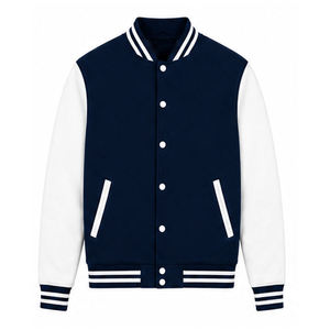 BIRLAG SPORTS OEM Custom Men's Varsity Jacket 100% Wool Eco-Friendly Breathable Autumn Season Custom Logo Options <b>Plain</b> Design - Product Image 1