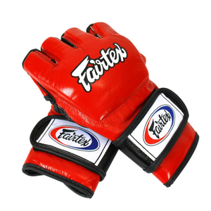 ชุดฝึกซ้อมต่อสู้ระดับมืออาชีพ ถุงมือ MMA ผลิตอย่างมืออาชีพ สำหรับมวยไทย MMA คิกบ็อกซิ่ง ถุงมือแบบครึ่งนิ้ว ทำจากหนัง - Product Image 1