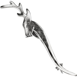 Nuevo Pin para Kilt con Cabeza de Ciervo Cromada en Color Plateado, Decorativo, Estilo Tradicional Escocés, Material Personalizado de Alta Calidad - Product Image 1