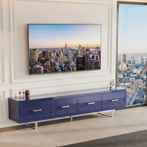 Mobile TV Blu Lucido 200x35x45 cm, Elegante e di Grandi Dimensioni per il Tuo Sistema di Intrattenimento - Product Image 1