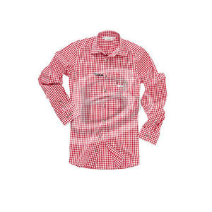 Chemise de costume bavarois allemand pour homme Oktoberfest, 100% coton, grande taille, décontractée, col marin, à carreaux vichy, pour l'été - Product Image 3