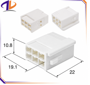 ขั้วต่อสายไฟรถยนต์แบบ 6 ขา รุ่น 6098-2680 ขนาด 2.3 มม. SL 090 แบบไม่ปิดผนึก หน้าสัมผัสทองแดง ตัวเรือนไนลอน รองรับแรงดันไฟฟ้า 12V 3A - Product Image 1