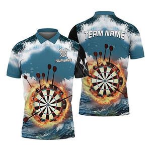 เสื้อดาร์ทคุณภาพสูง ระบายอากาศ ป้องกันแบคทีเรีย แห้งเร็ว ผลิตจากโพลีเอสเตอร์ 100% สีพื้น สำหรับผู้ชายและผู้หญิง ขายส่ง - Product Image 4