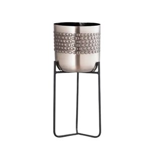 2 Piece Galvanized Metal Planter Set with Stand Farmhouse <b>Rectangular</b> Flower <b>Pot</b> Indoor <b>Plant</b> Display Ideal For <b>Pot</b> - Product Image 4