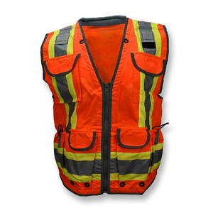 Construction Roadway Emergency Outdoor Hi-Vis Vest Reflective Safety Workwear Hi-Viz Traffic Illumination Night Visibility - Product Image 1