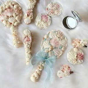 Shell Pearl Hair <b>Brush</b> Gift Set Custom Logo Handmade <b>Detangling</b> Comb Luxury Packaging for Wedding Favors Event Giveaways - Product Image 3