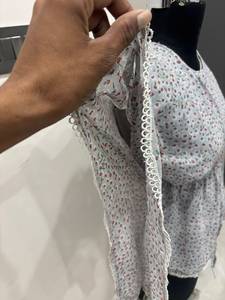 Wholesale <b>Grey</b> Printed Kaftan Top Batwing Sleeve Drawstring Waist Ladies Summer Blouse Round Neck Casual Beach <b>Women's</b> Sets - Product Image 5