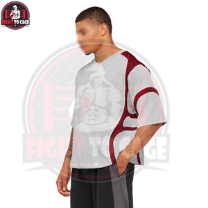 Camiseta de malla estilo hip hop personalizada, nueva llegada, venta al por mayor, ajuste holgado, jersey deportivo para entrenamiento, camisetas transpirables de verano para hombre - Product Image 2