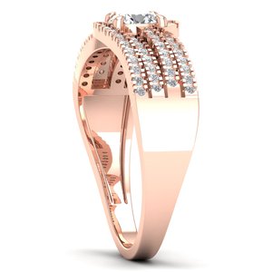 REYES New Design <b>925</b> Sterling <b>Silver</b> VVS Moissanite Engagement <b>Rings</b> For Women Wedding Fine Jewelry 14K Gold Plated - Product Image 3