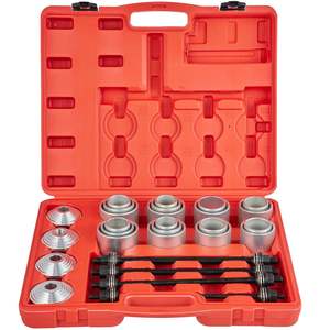 Kit manicotto in acciaio 28 pezzi 45 # Set di strumenti per la rimozione e l'inserimento della boscaglia funziona con la maggior parte dei motori LCV HGV accessori per cuscinetti - Product Image 1