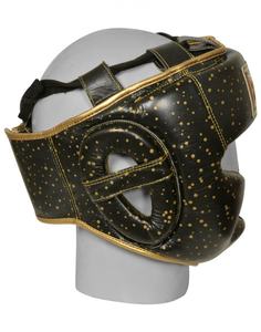 Protector de cabeza de cuero de vaca profesional de alta calidad, patrón impreso, equipo de protección de artes marciales para boxeo MMA Muay Thai - Product Image 3