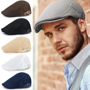 Wholesale Genuine Leather Flat <b>Cap</b> Premium Cowhide Ivy Driving Hat Bulk Custom OEM PU Leather Flat <b>Cap</b> <b>Vintage</b> Retro - Product Image 6