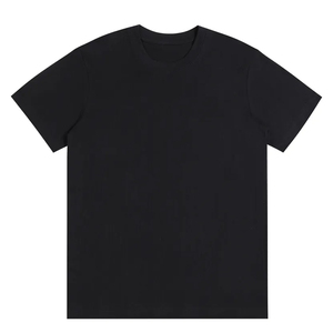 New 220grams Heavy Pure Cotton Acid Wash Short-sleeved T-shirt Loose Solid Color Round Neck Men's Top - Product Image 1