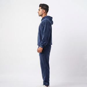 <b>Men</b> Oversize Heavyweight Velour Hoodie And Sweatpants Jogger Set Long Sleeve Drop Shoulder Loose Fit Winter Tracksuit <b>Men's</b> - Product Image 4