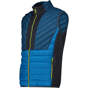 Chaleco de lana gruesa de color liso sin mangas con cremallera y logotipo frontal personalizado para hombre, ropa exterior acolchada de algodón. - Product Image 3