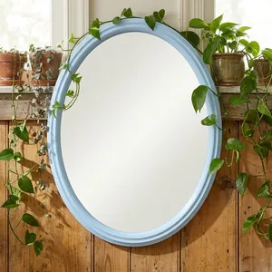 Miroir mural élégant bleu clair pour une décoration de chambre à coucher élégante - Product Image 1