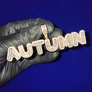 Increíble y personalizado Iced Out Hip Hop 925 Silver VVS Lab Grown Round Brilliant Cut Diamond Pendant para hombres con VVS Clarity - Product Image 1