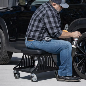 400lb Low Profile Rolling Mechanic <b>Stool</b> Creeper <b>Seat</b> with Tool Tray Heavy Duty Garage Shop <b>Stool</b> 4 Swivel Wheels GAPGAR020 - Product Image 1