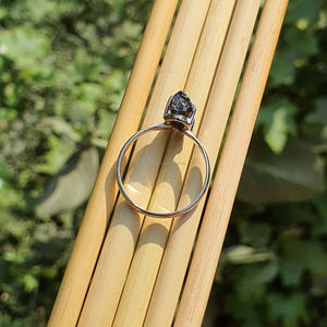 925 Sterling Silver Raw Green Tourmaline Ring Original <b>Healing</b> <b>Crystal</b> Birthstone Wholesale <b>Jewelry</b> Supplier Moissanite Main - Product Image 4