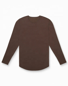 <b>Men's</b> 100% Organic Cotton Long Sleeve <b>Turtleneck</b> T-shirt <b>Men</b> Single Jersey Enzyme Wash Eco-Friendly Hot Selling <b>Men's</b> T-Shirt - Product Image 1
