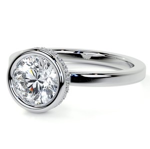 Round Cut Moissanite <b>Ring</b> 925 Sterling <b>Silver</b> White Gold Plated Classic <b>Solitaire</b> Engagement Wedding Promise Bridal <b>Ring</b> - Product Image 3