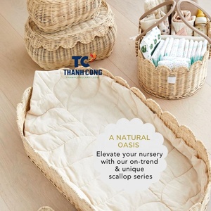 Tốt Nhất Bán Buôn Giá Rẻ Nhất Handmade Tay Dệt Mây Giỏ Set - <span class=keywords><strong>Wicker</strong></span> Lưu Trữ Giỏ-Giỏ Mây Với Nắp (Tự Nhiên) - Product Image 6
