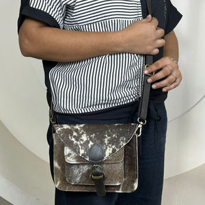 Nouveau concepteur sac à bandoulière Western peau de vache fourrure cuir élégant sac à main cheveux sur cacher fourrure bohème Offre Spéciale femmes Multi utilisations sac - Product Image 4