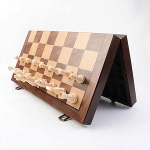 Handcrafted Mahogany <b>Chess</b> <b>Set</b> with Storage | Wholesale <b>Wooden</b> Game Board - Product Image 2