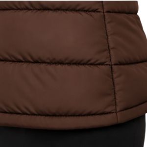 <b>Womens</b> Chocolate <b>Brown</b> Quilted Puffer Vest Sleeveless Winter Warm <b>Jacket</b> Full Zip Stand Collar Casual Outdoor Bodywarmer - Product Image 6