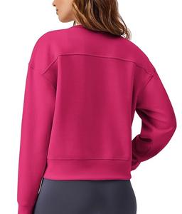 Sudadera de Algodón para Mujer, de Lujo, Manga Larga, Cuello Redondo, Hombros Caídos, Color Sólido, Cómoda, Talla Grande, del Mejor Precio, de Bangladesh - Product Image 2