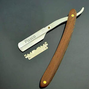 Navaja de Afeitar Recta de Acero Inoxidable, Herramienta de Barbería para Afeitar la Barba y Depilar en Salón - Product Image 1