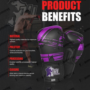 Guantes de Boxeo Cómodos y Duraderos, Multicolores, Personalizados, de Cuero, Profesionales para Entrenamiento y Combate - Product Image 6