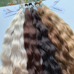 Extensiones de cabello Remy vietnamita virgen 100% al por mayor de alta calidad a granel de color personalizable cabello humano grueso doble puntas dibujadas - Product Image 3