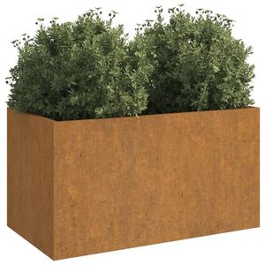24.4 \ "x11.8 \" x11.4 \ "vasi da fiori in acciaio Corten e fioriere Look resistente e stagionato per l'arredamento del giardino - Product Image 3
