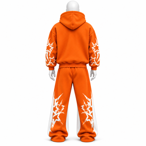 Conjunto Deportivo Personalizado al por Mayor para Hombre, Sudadera con Capucha y Pantalones Deportivos con Apliques Bordados, en Venta, Fabricado por AMSEC INDUSTRY - Product Image 2