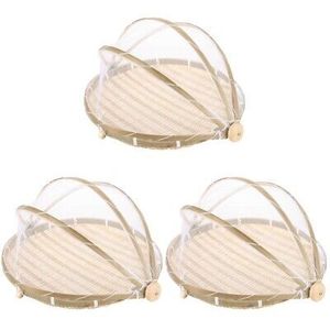 Panier de décantation en bambou naturel, fait main au Vietnam, couvercle alimentaire pour la cuisine, la table à manger, le service du pain, des fruits et la décoration intérieure - Product Image 5