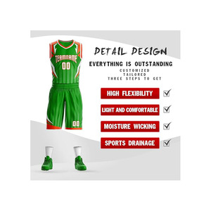 Ensemble de maillot de basket sans manches bleu pour homme, imprimé dégradé, polyester anti-humidité, uniformes, shorts à taille élastique - Product Image 2