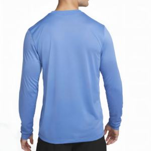 T-shirt en coton pour homme de qualité supérieure, coupe décontractée, manches longues, design sans col, tricoté, vente en gros de vêtements pour homme - Product Image 2