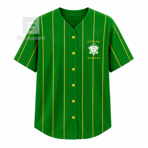 Custom Chi Eta Phi sorority <b>T</b>-<b>shirt</b> embroidered logo on front green and <b>Yellow</b> color short sleeve for female Greek apparel - Product Image 1