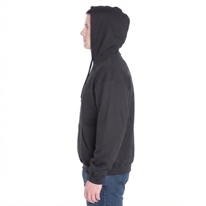 Sudadera con Capucha Unisex Negra para Invierno, Impresión Digital, Color Liso, Cordón Ajustable en la Capucha, Bolsillo Delantero, Manga Larga, Ropa Casual - Product Image 4