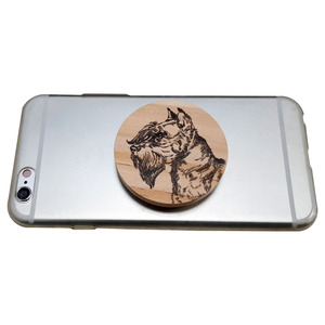 Multi-functional Wooden Schnauzer Phone Socket Holder Stand for <b>Bed</b> and Desk - Product Image 1