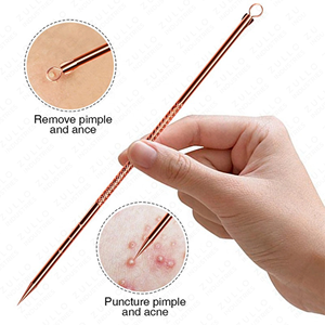 Professional 4 Pcs Facial Extraction <b>Tool</b> Set Stainless Steel Blackhead and Acne Remover Kit with Customized Label - Product Image 4