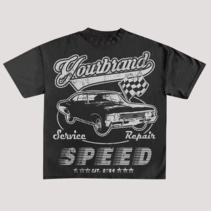 Distressed Drop Shoulder T <b>Shirt</b> <b>Men</b> Acid Wash Streetwear Tee <b>Silk</b> Screen Printing 100% Cotton Knitted Short Sleeve Custom - Product Image 3