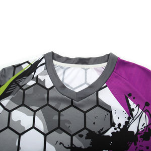 Jersey de Ciclismo Sublimado Personalizado de Manga Corta para Hombre, Transpirable, Elástico, 100% Poliéster, para Motocross al Aire Libre en Otoño - Product Image 3